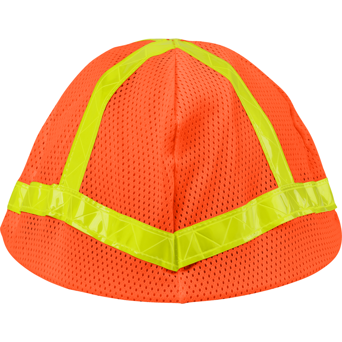 Polyester Hi Vis Orange Hard Hat Cover with Elastic | Ironwear