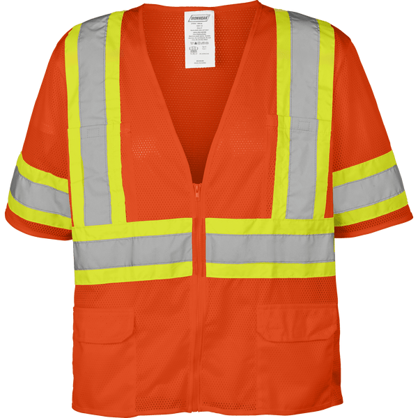 ifsixwasnine SLIP VEST-STINGRAY サイズ0 タグ付 Type R Class 3 Hi Vis Orange 6 Pocket Zipper Safety Vest | Ironwear