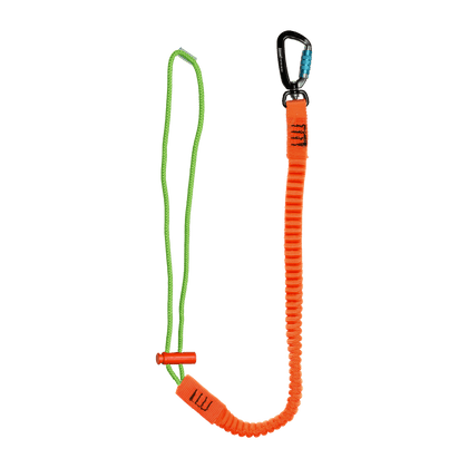 Bungee Tool Tether Orange & Lime Lanyard with Auto Locking Sweivel Carabiner