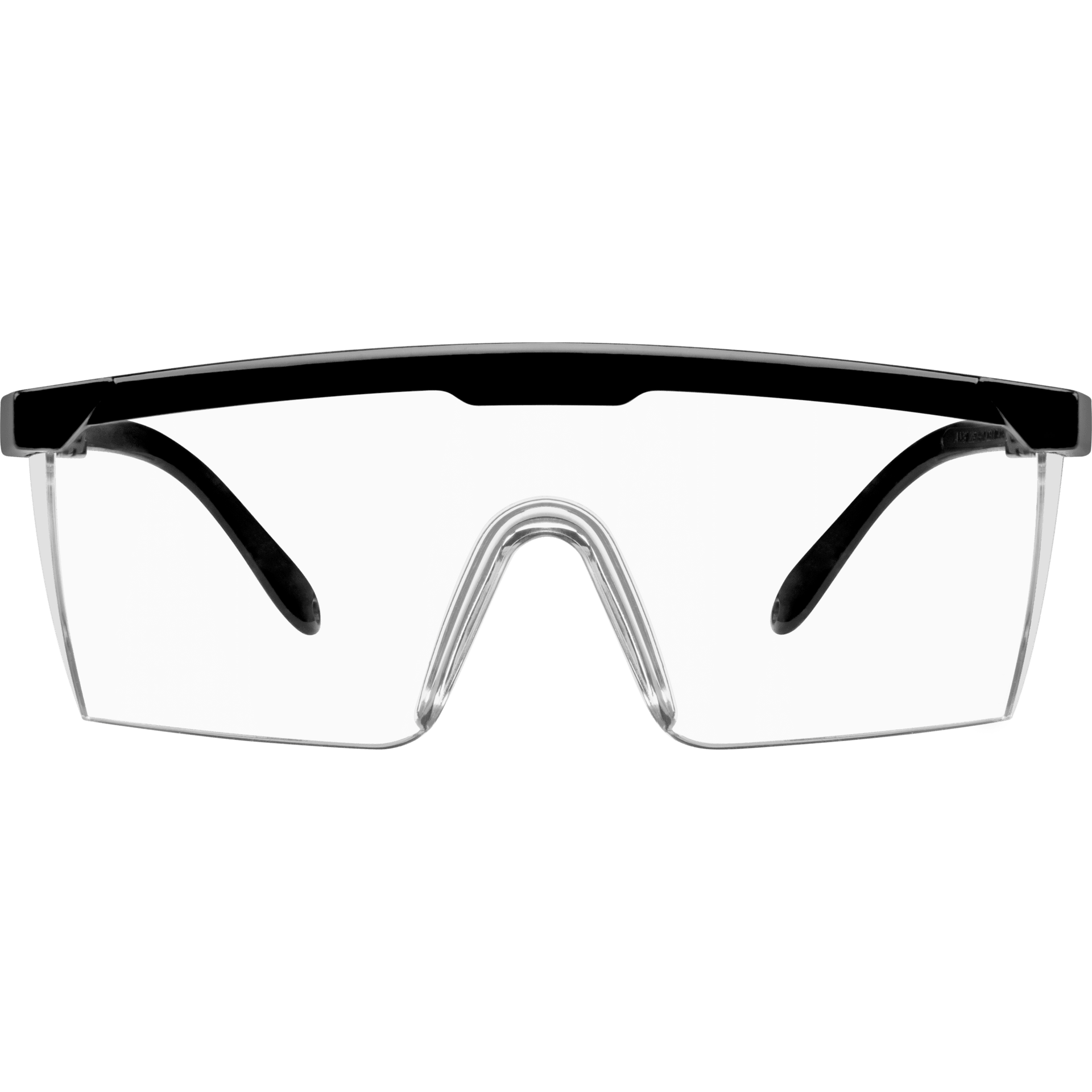 Scratch Resistant Over the Glasses Black & Clear Safety Glasses