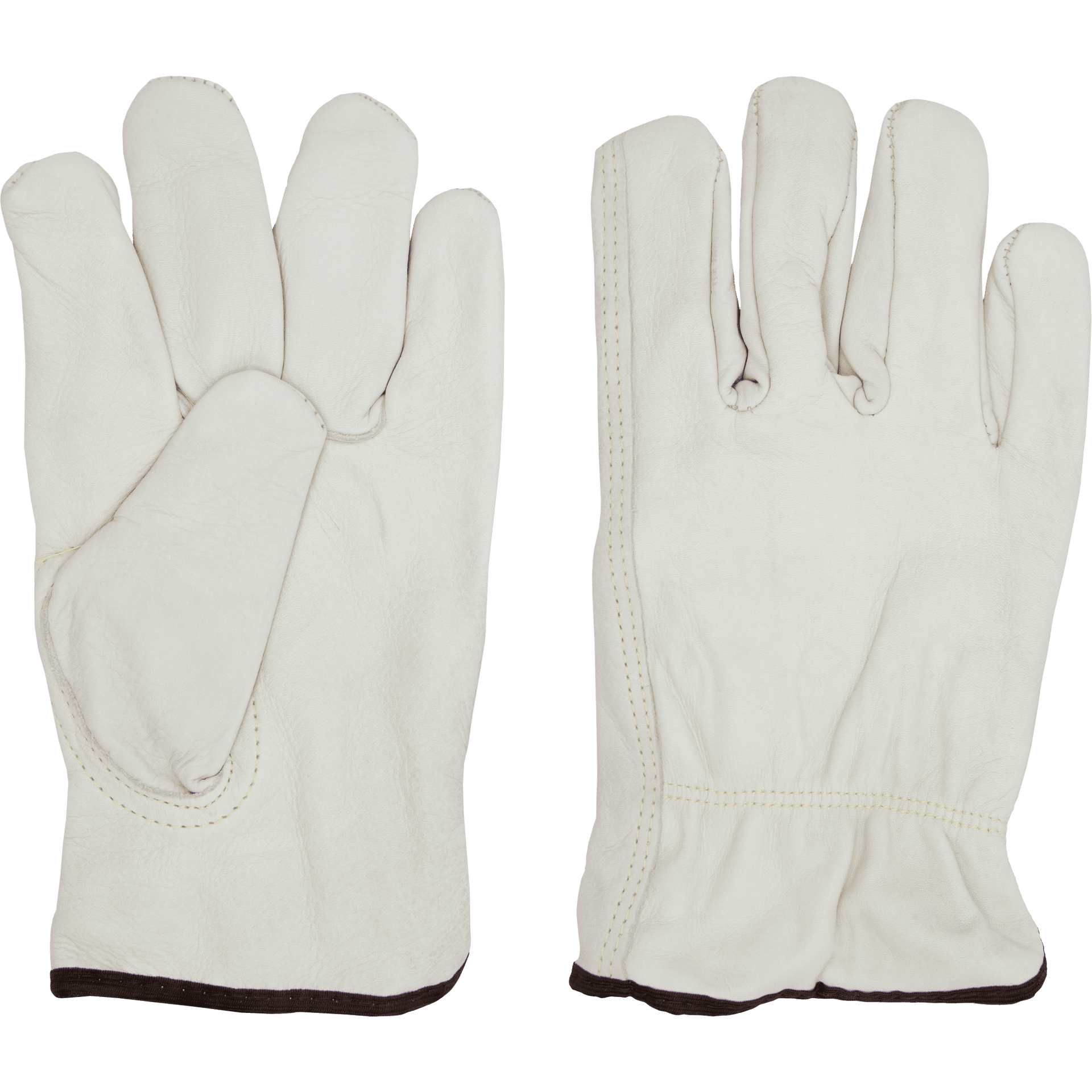 Alabaster Buffalo Grain Leather Keystone Thumb Driver Gloves