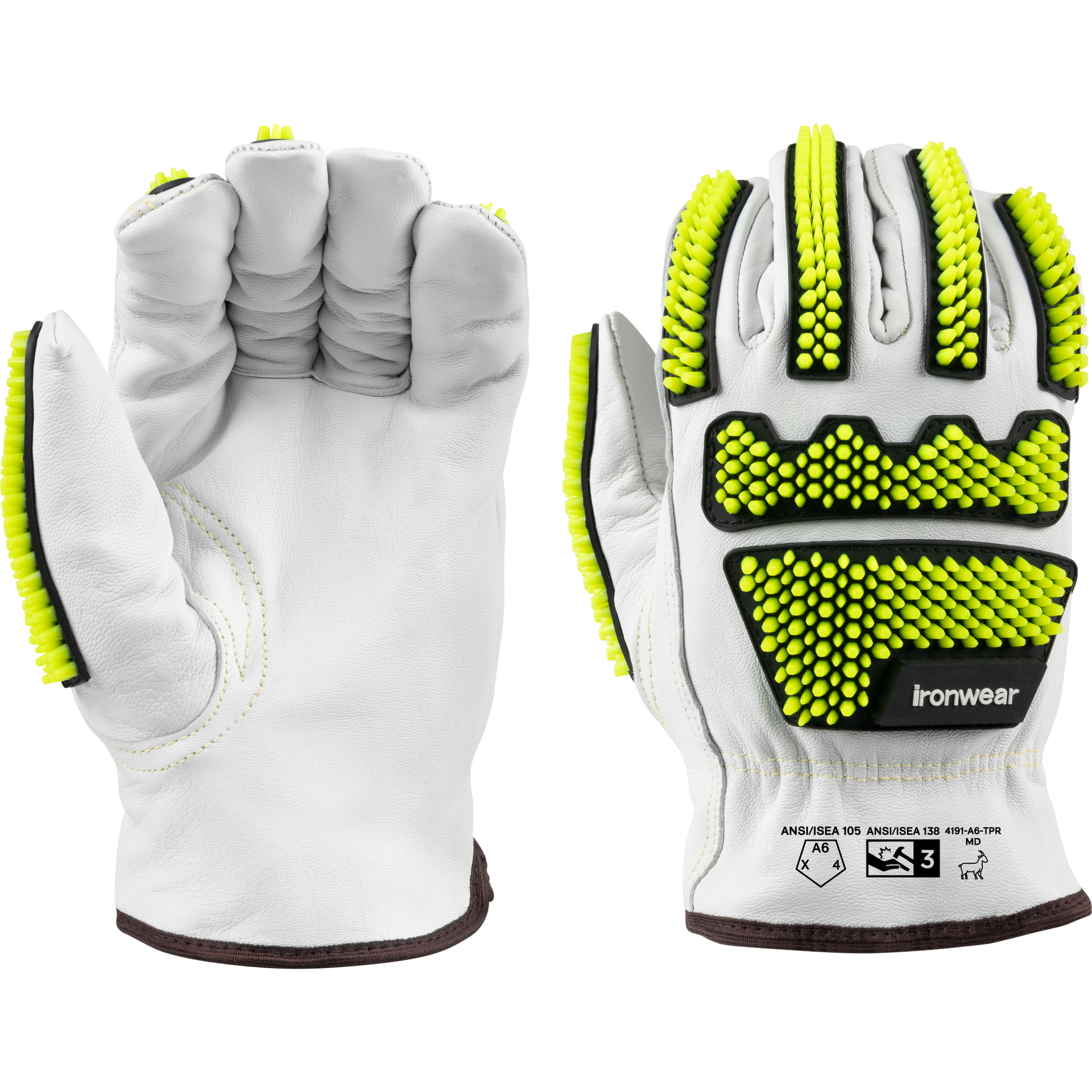 Cut Level A6 Goat Grain Impact Resistant Leather Gloves | Ironwear