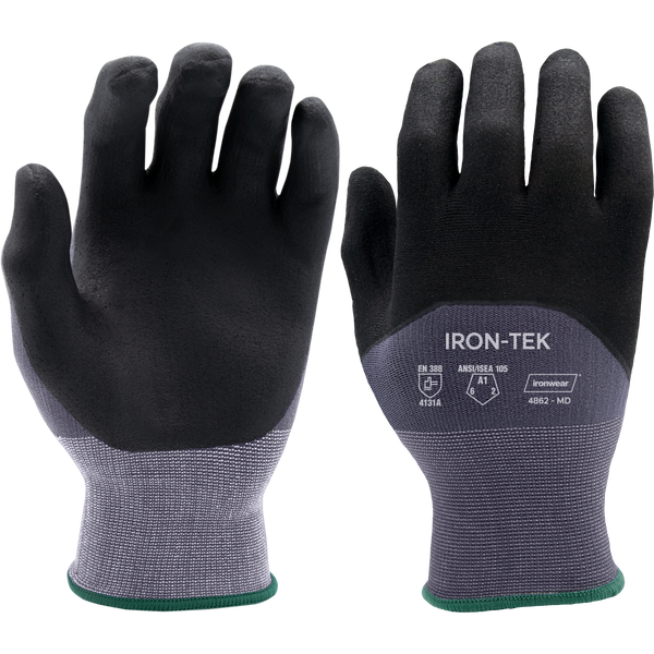 A1 Cut Level Thin Work Gloves | Foam Nitrile Palm & Fingers | Ironwear