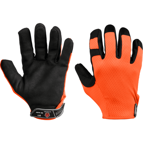 ドクタースローモー オレンジ アイアンタイプ Breathable Orange A5 Cut Resistant Mechanic Work Gloves | Ironwear