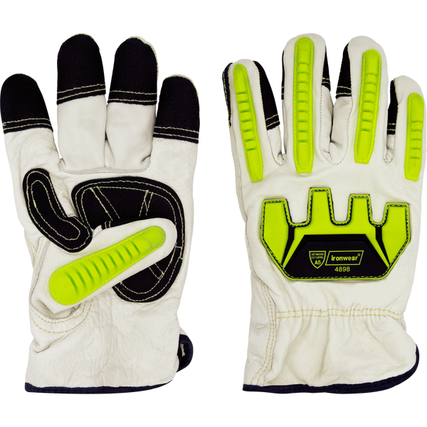 Premium Cow Leather Impact A5 Cut Gloves with Grip Pads | Ironwear