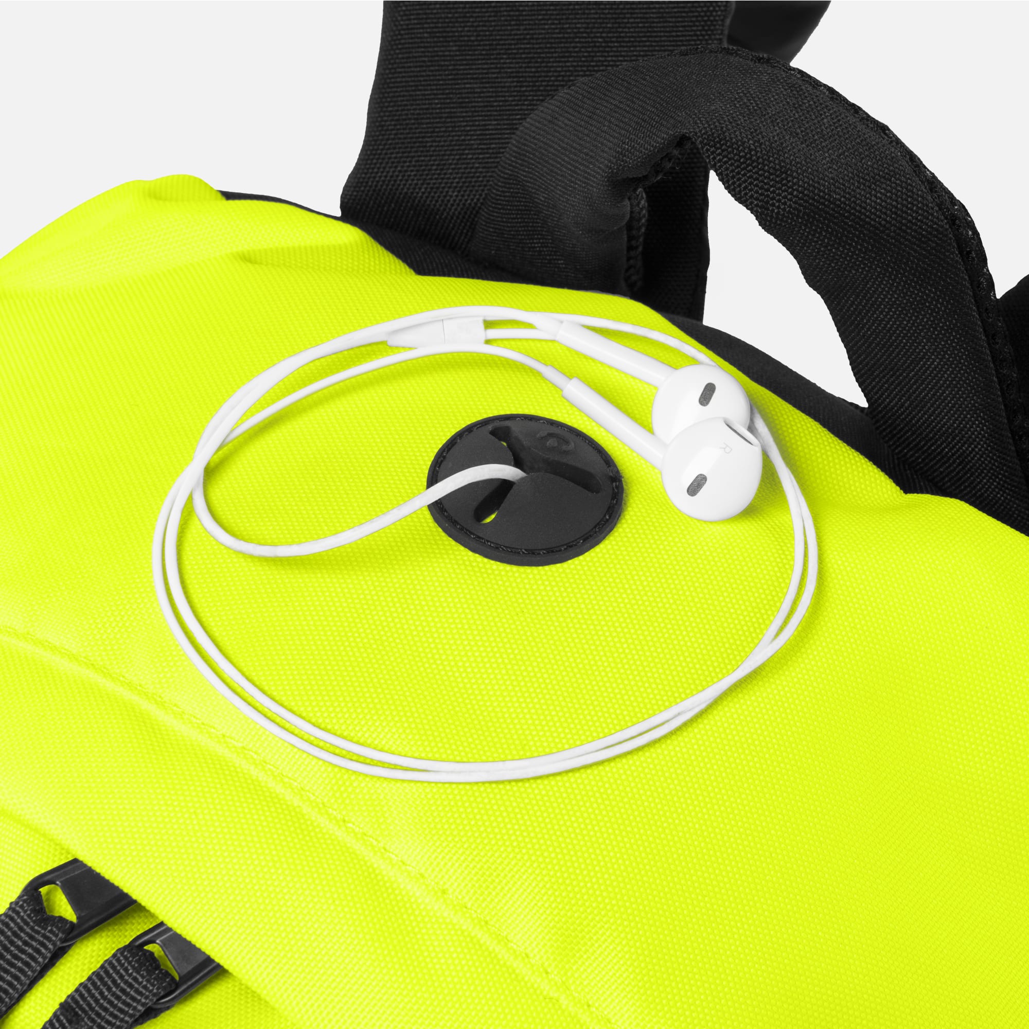 Hi Vis Lime Padded Backpack with Helmet Carrier | Ironwear